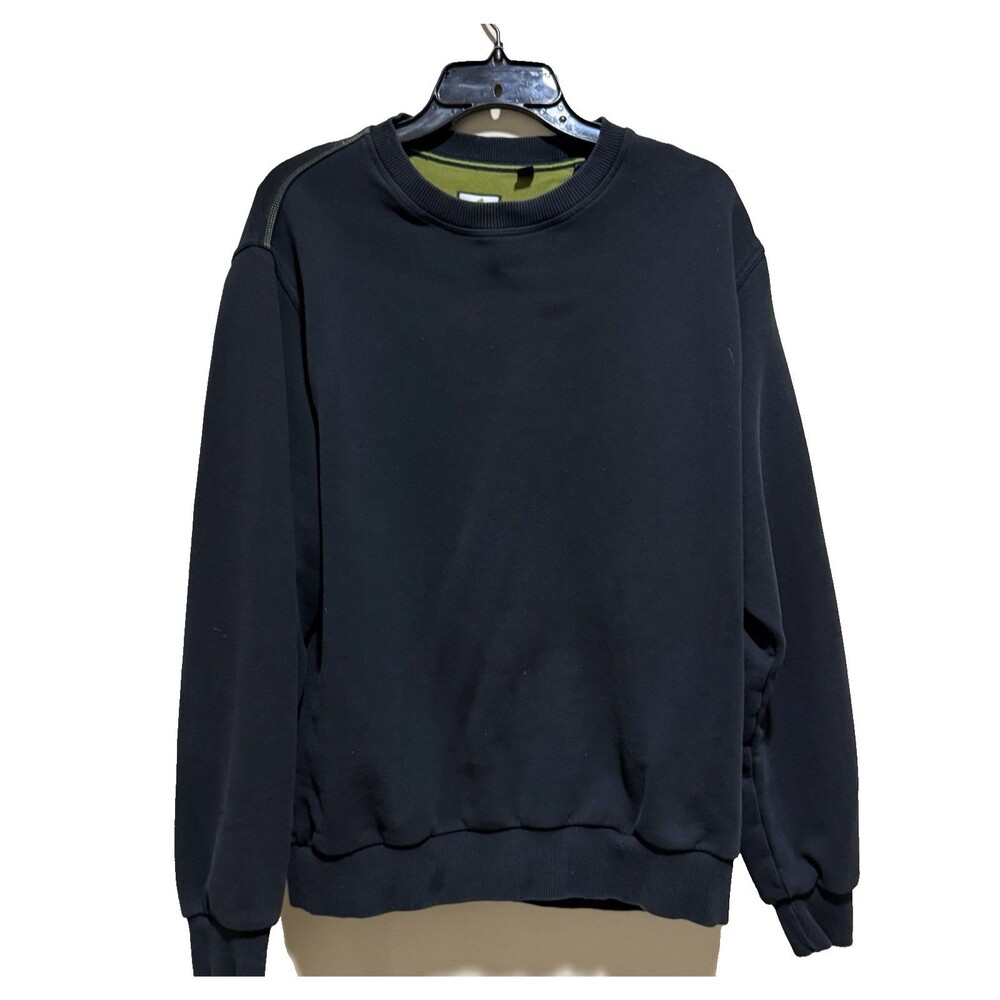 Adidas Equipment Sweatshirt Black M Crewneck Pullover EQT Logo Cotton Stretch